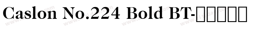 Caslon No.224 Bold BT字体转换
